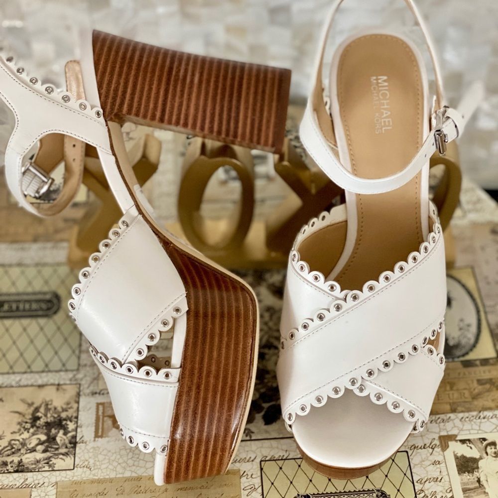 Michael Kors Jessie Scalloped Platform Sandals